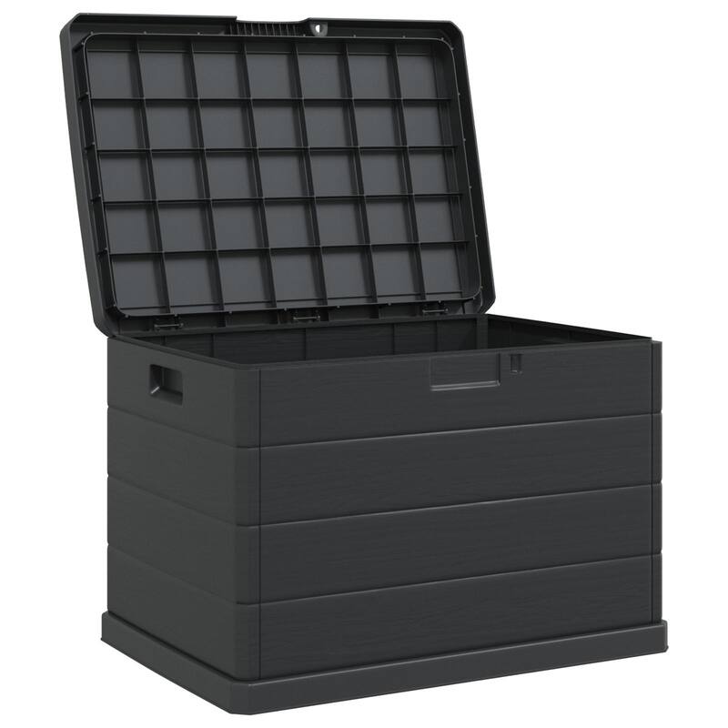 vidaXL Garden Storage Box - Anthracite, 30.5 x 21.5 x 20.9 in, Plastic, 170 L - 30.5 x 21.5 x 20.9 in