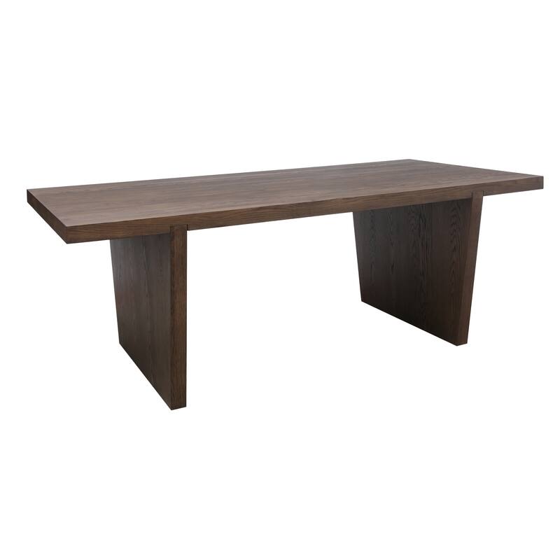 Rye Studio Minimalist Wood Dining Table in Smoked Oak Stain