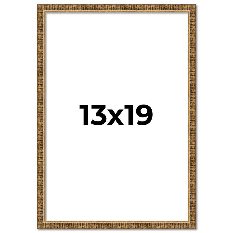 13x19 Frame Gold Picture Frame - Complete Modern Photo Frame Includes