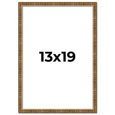 13x19 Frame Gold Picture Frame - Complete Modern Photo Frame Includes
