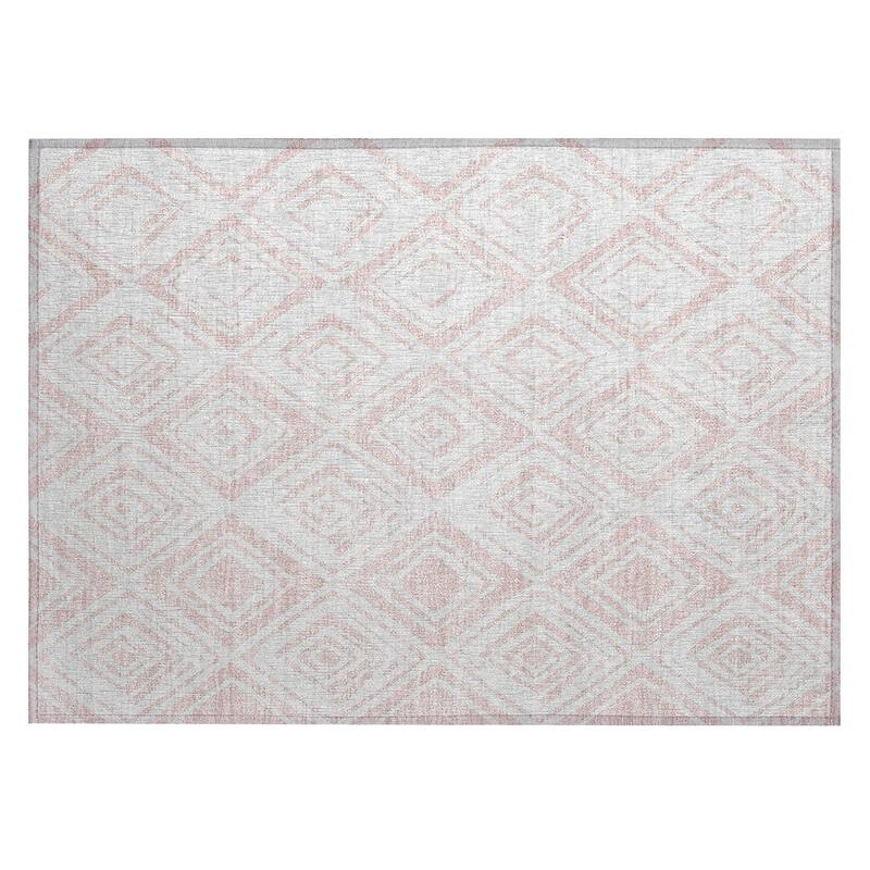 Machine Washable Indoor/ Outdoor Chantille Diamonds Ombre Rug