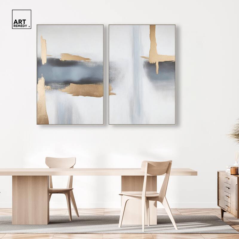 Visual Gold Vortex I Canvas Set of 2 by Art Remedy