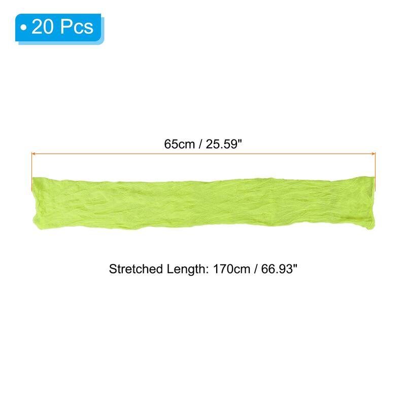20Pcs Stocking Flower Fabric 65cm/26" for DIY Mesh Flowers Making - Light Green