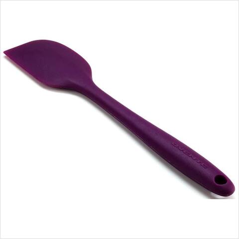 Ovente Premium Silicone Spatula with Heat Resistant Protection and Stainless Steel Core, Purple