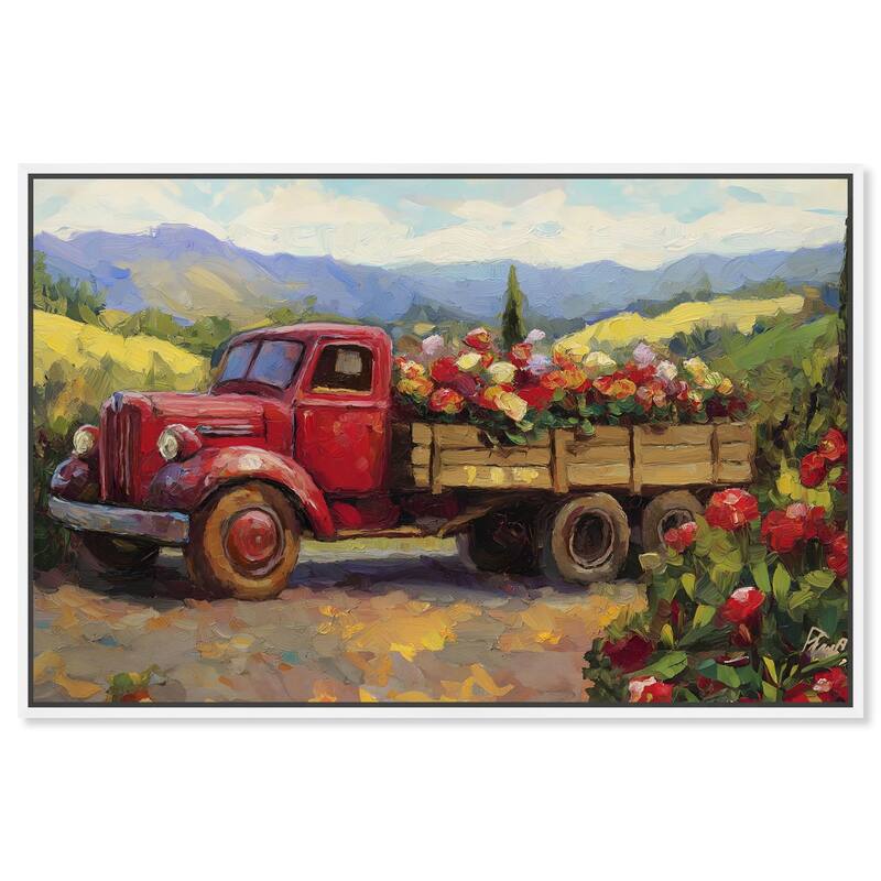 Flowers in Transit II Canvas by Art Remedy - White - 15" x 10"