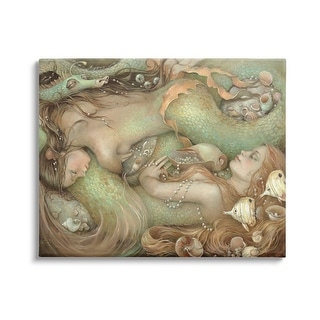 Stupell Two Mermaids Underwater Canvas Wall Art Design by Christina P