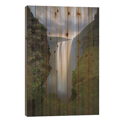 Skoga Print On Wood by Sebastien Del Grosso - Multi-Color