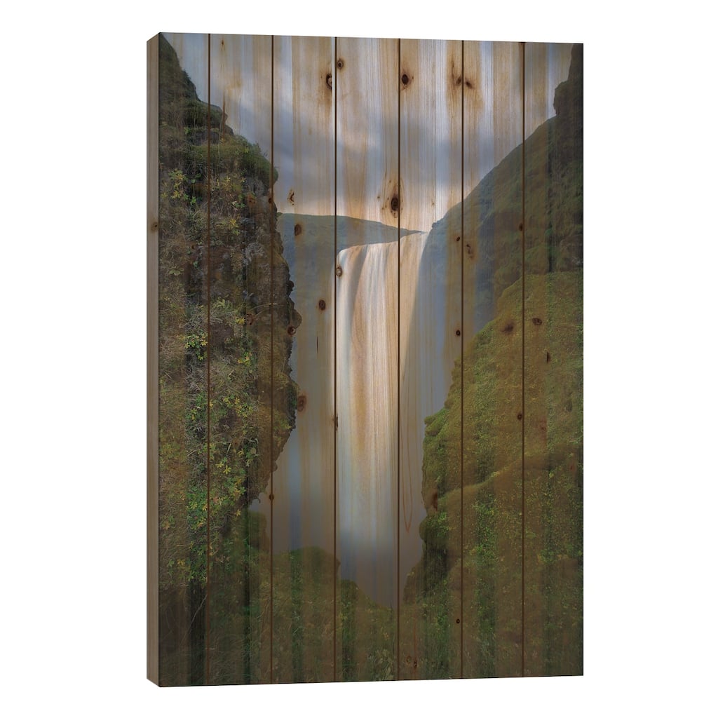 Skoga Print On Wood by Sebastien Del Grosso - Multi-Color