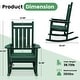 preview thumbnail 3 of 6, Modern High-Back Rocking Adirondack Chair All Weather
