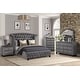 preview thumbnail 49 of 78, Sophia Crystal Tufted 4PC/5PC Bedroom Set Made with Wood Sophia King 4 Pc Bedroom Set Gray