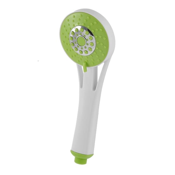 Unique Bargains Bathroom Plastic Handheld Water Spray Sprayer Shower Head Green White