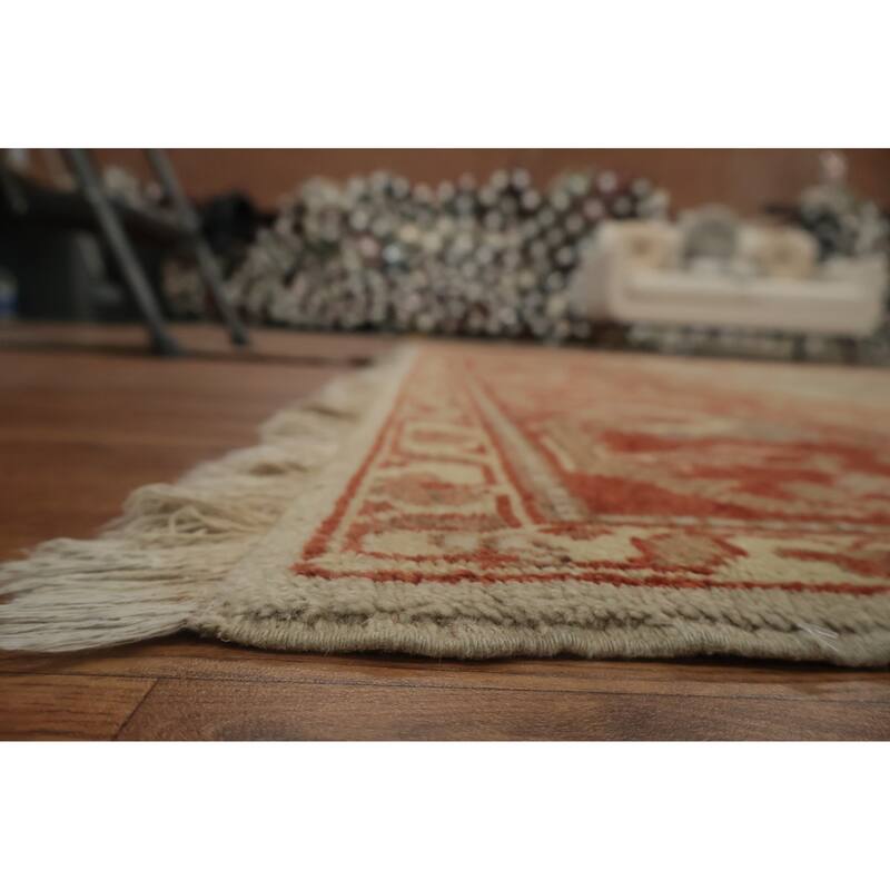 Hand Knotted Oriental 100% Wool Carpet Traditional All-Over Navy Blue & Blues Peshawar Area Rug - 9' 11'' X 8' 1''