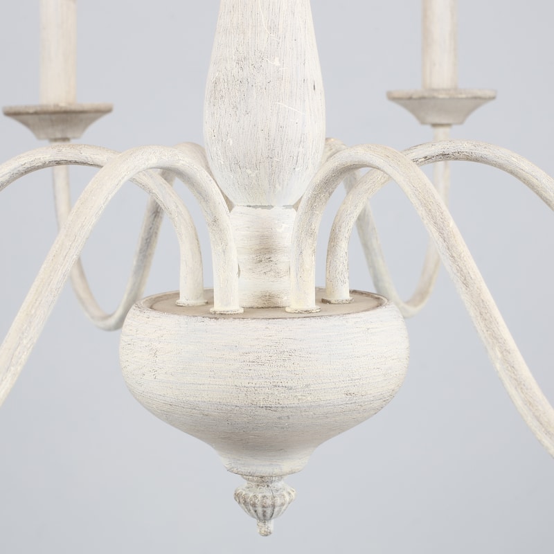 Modern Farmhouse 6-Light Candle Chandelier Light Fixture for Dining Room - W27.95"x H16.14" - N/A