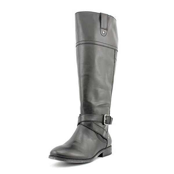 Marc Fisher Amber Wide Calf Women Round Toe Leather Knee High Boot