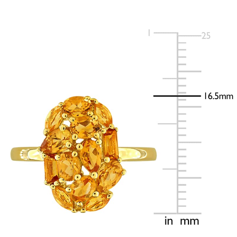 Miadora Multi-Shape Gemstone Cluster Ring Sterling Silver