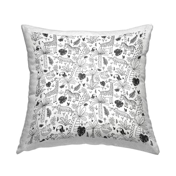slide 2 of 7, Stupell Patterned Safari Animals Casual Nursery Printed Outdoor Throw Pillow Design by Lisa Perry