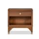 preview thumbnail 11 of 12, Furniture of America Forma Mid-Century Modern Walnut Solid Wood Nightstand With LED Light and USB Ports (Set of 2)