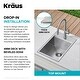 preview thumbnail 25 of 30, Kraus 15 in. Topmount Workstation Stainless Steel Outdoor Kitchen Sink