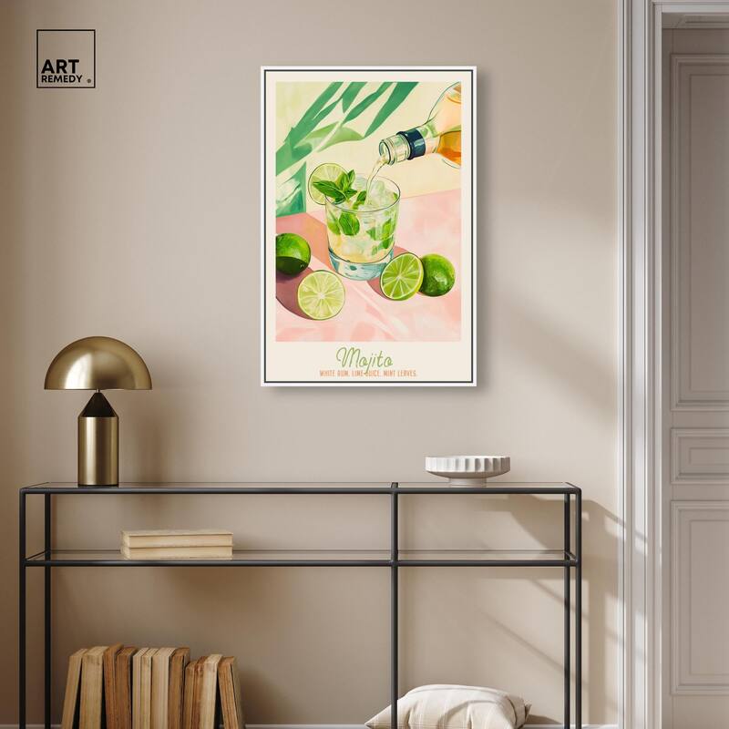 Mojito Recipe Poster Canvas by Art Remedy