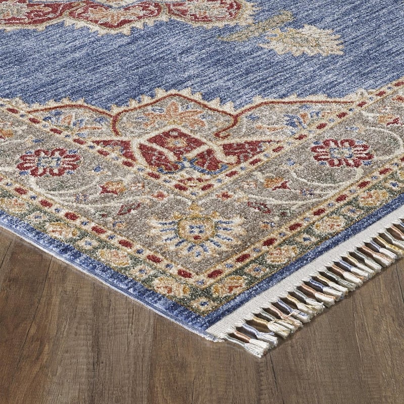 Luxe Weavers Modern Oriental Geometric Fringe Area Rug - 8' x 10'