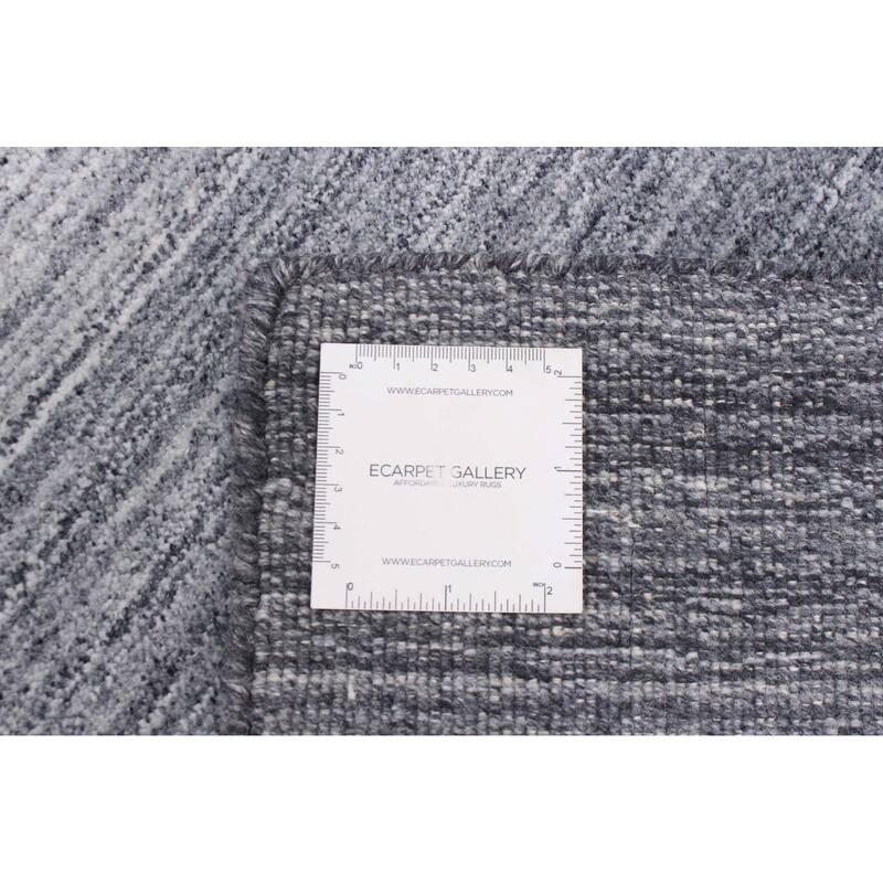 ECARPETGALLERY Hand Loomed Kashkuli Gabbeh Light Grey Wool Rug - 2'7 x 10'0