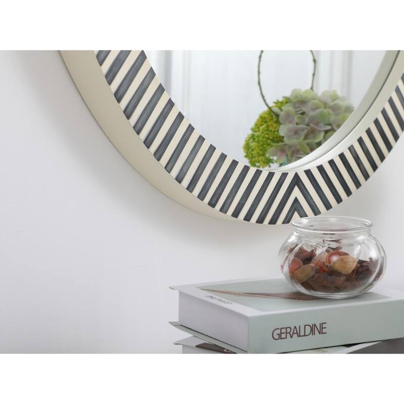 Carson Carrington Labben Round Chevron Mirror