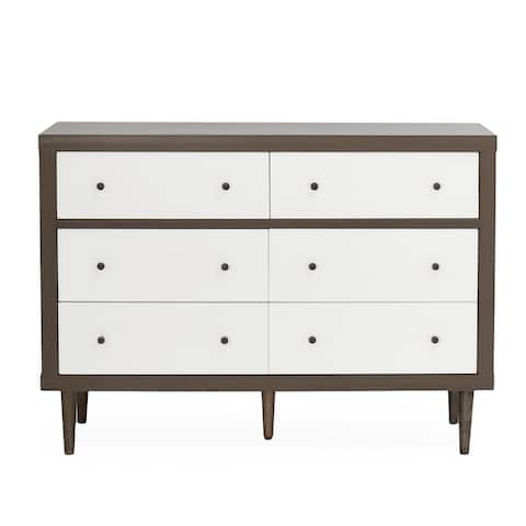 Nystrom Mid Century Modern 6 Drawer Double Dresser by Christopher Knight Home