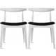preview thumbnail 46 of 58, Set of 2 Kennedy Elbow Chairs Farmhouse Wooden Dining Chairs With PU Leather Or Fabric Cushion Seat, Modern Accent Side Chairs White