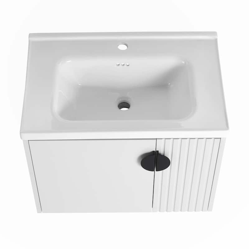 28 Inch Bathroom Vanity with Ceramic Sink