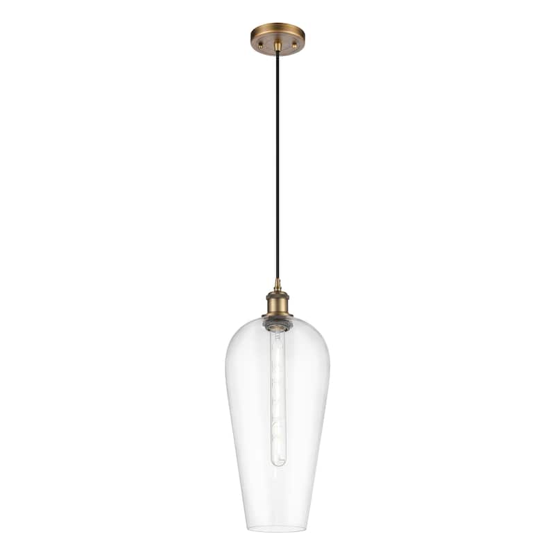 Innovations Lighting Endless Possibilities Ballston - Chelsea - 1 Light 8" Cord Hung Mini Pendant - Clear/Brushed Brass
