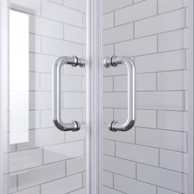 Elegant Corner Entry Enclosure With Sliding Shower Doors 36'' W x 36'' L x 72'' H