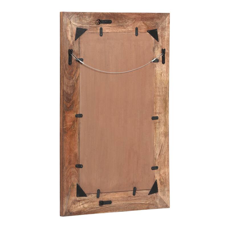 Ridgeway Boho Handcrafted Rectangular Mango Wood Wall Mirror by Christopher Knight Home - 24.00" L x 1.00" W x 36.00" H