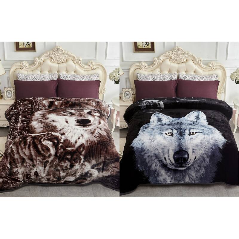 2 Ply Tiger Reversible Mink Blanket