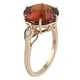 preview thumbnail 4 of 8, LUXORO Yellow Gold Honey Garnet Diamond Ring Size 8 Ct 8 G-H Color I2