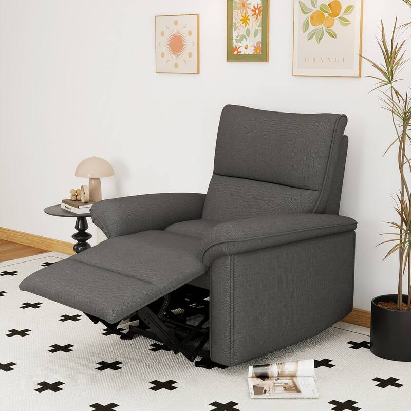 Wall Hugger Recliner,Zero Wall Power Recliner Chair,Electric Recliner for Living Room,Fabric Reclining Armchair,USB Port(Type-C)