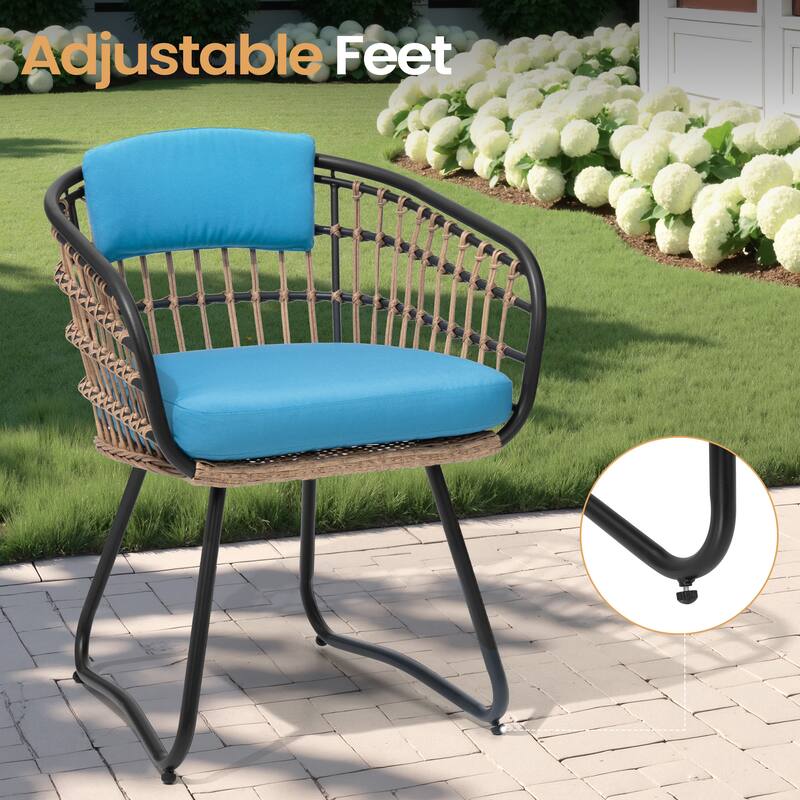 VredHom 11PC Outdoor Patio Extendable Table Dining Sets Table with Rattan Chairs
