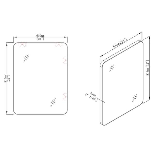 Beingnext 24"/32"/35" Round Black Metal Frame Wall Mounted Mirror,Hanging Bathroom Vanity Mirror