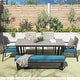 preview thumbnail 9 of 30, Corvus Orville 6-piece Aluminum Outdoor Dining Set with WPC Table Top