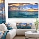 preview thumbnail 1 of 8, Exotic Tropical Beach at Sunset - Modern Seashore Canvas Art