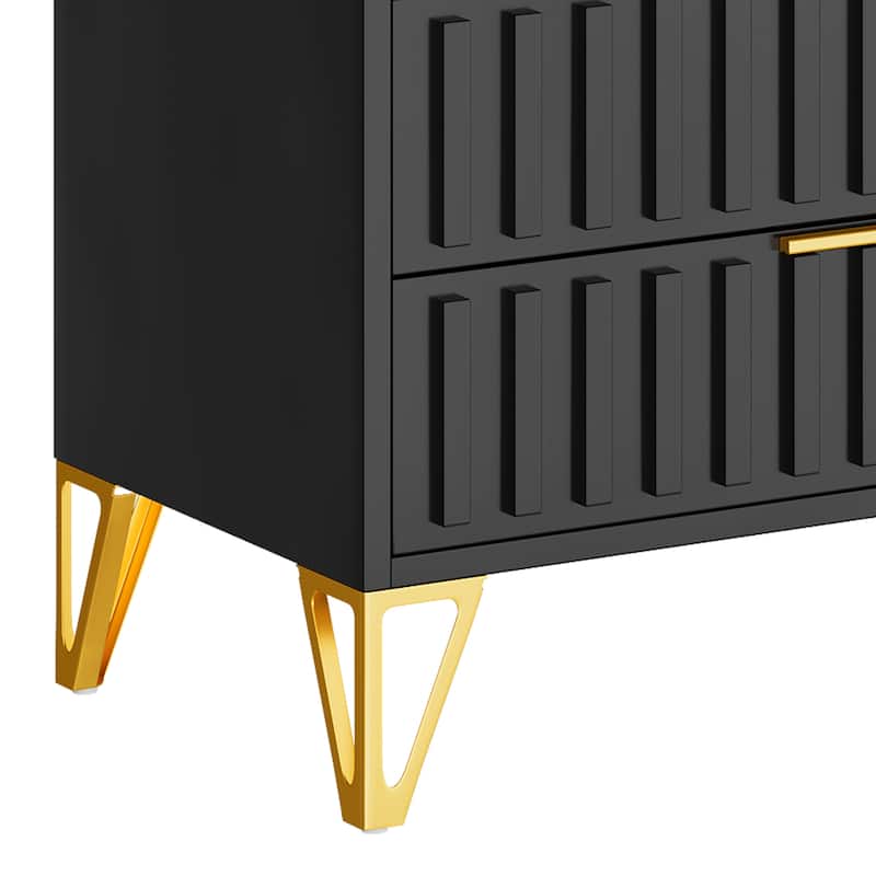 Moasis Black Metal 5 Drawer Dressers & Chests of Drawers