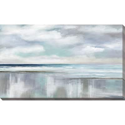 "Cyan Sunrise" by Nan Print on Canvas
