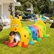 preview thumbnail 1 of 7, Qaba Kids Caterpillar Tunnel Outdoor Indoor Climb-N-Crawl Play Equipment for 3-6 Years Old, 6 Sections 2-4 Years