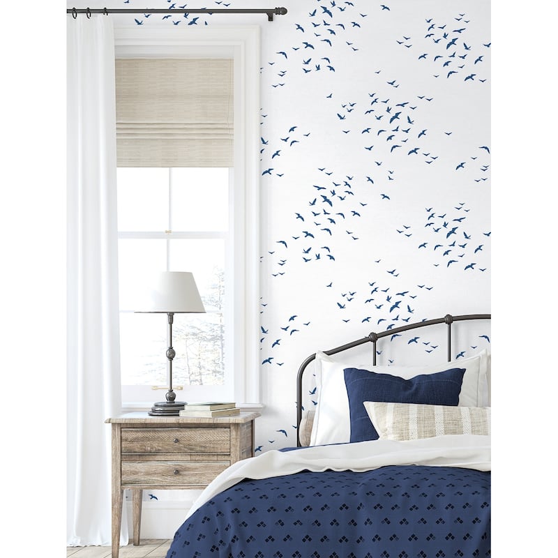 NextWall Birds in Flight Peel and Stick Wallpaper - 27 in. W x 18 ft. L