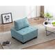 Accent Sofa Living Room Ottoman & Lazy Chair Polyester Fabric Upholstered Sofa with Solid Wood Legs - Mint Green