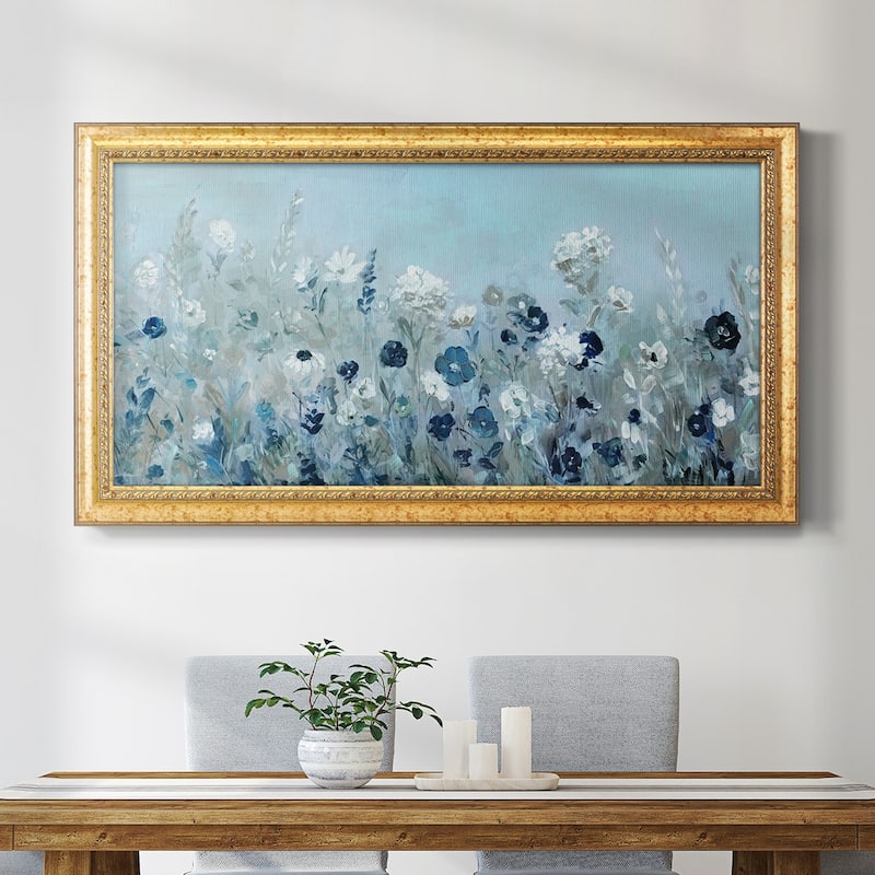 Teal Light Garden Premium Framed Canvas- Ready to Hang