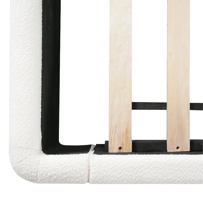 Christopher Knight Home - Modern Upholstered Boucle Frame with Wingback Headboard