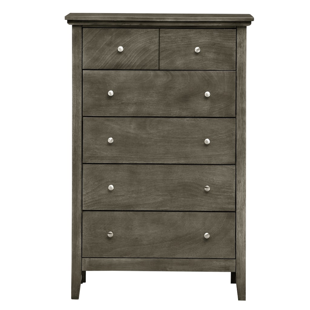 Wooden Bedroom Chest with 5-Drawers - 48" - Gray