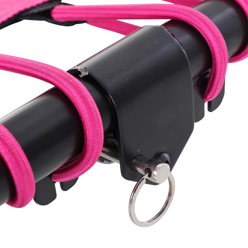 Soozier Portable & Foldable Small Exercise Trampoline with 3-Level Adjustable T-Bar, Great for Adults Working Out