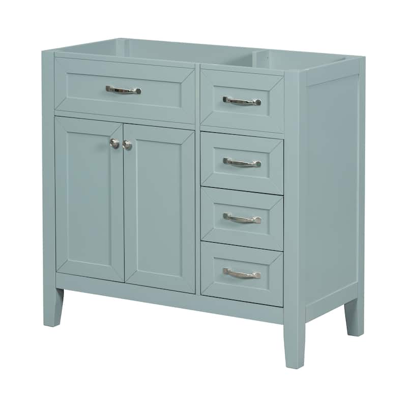 36" Bathroom Vanity without Sink,Cabinet Base Only,Bathroom Cabinet with Drawers,Solid Frame,MDF Board