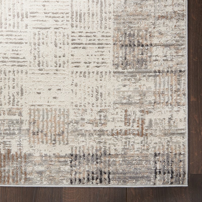 Nourison Emily Indoor only Ivory Grey Abstract Area Rug